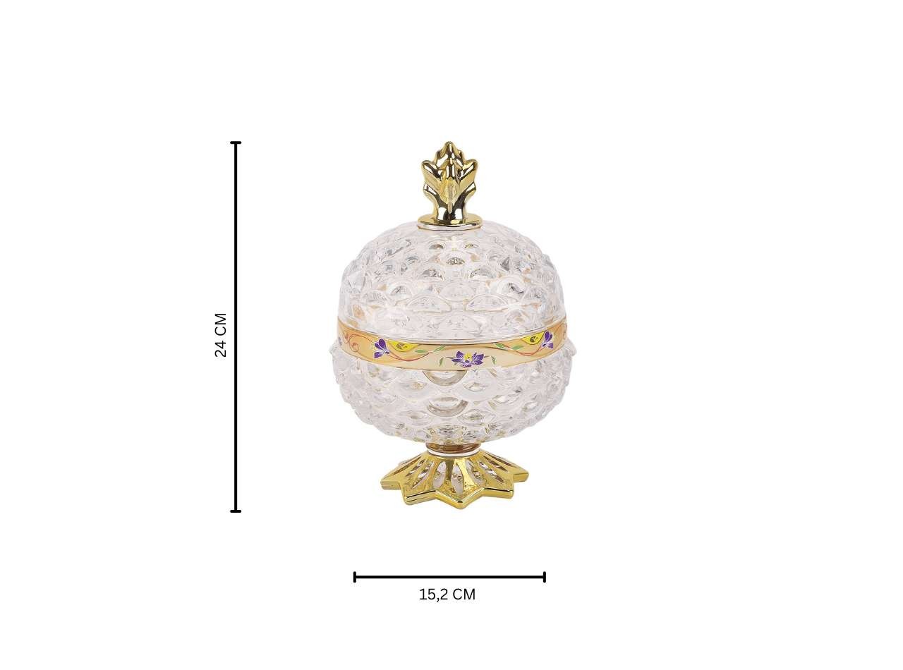 GLASS PINEAPPLE SMALL VGC367S CANDY JAR LILY
